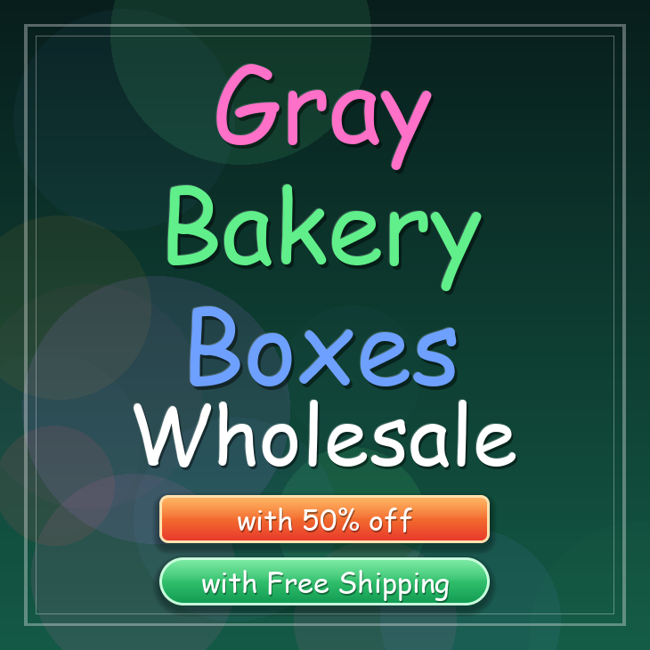 Gray bakery boxes