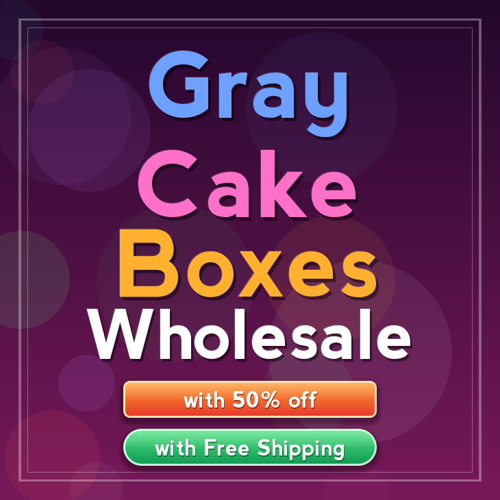 Gray cake boxes