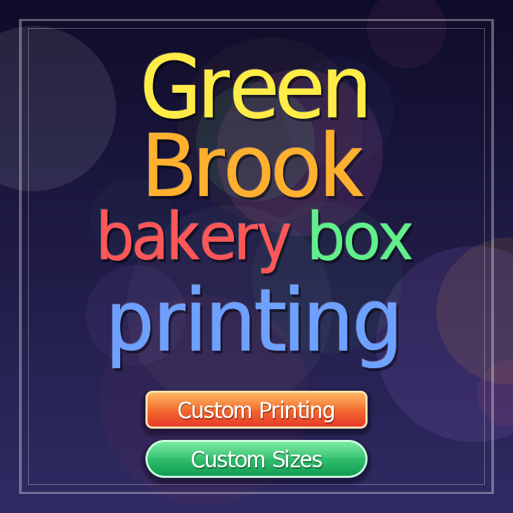 Green Brook bakery box printing