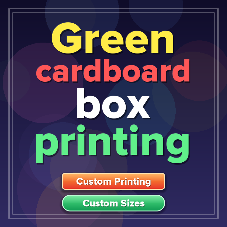 Green cardboard box printing