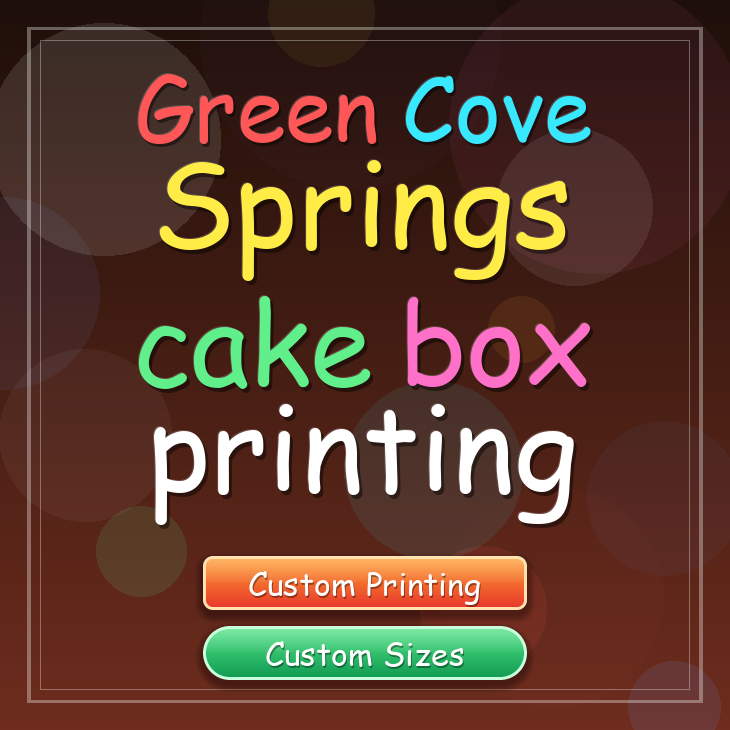 Green Cove Springs cake box printing