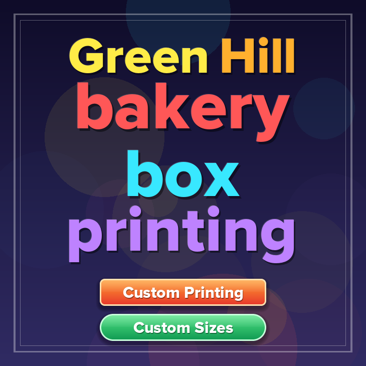 Green Hill bakery box printing