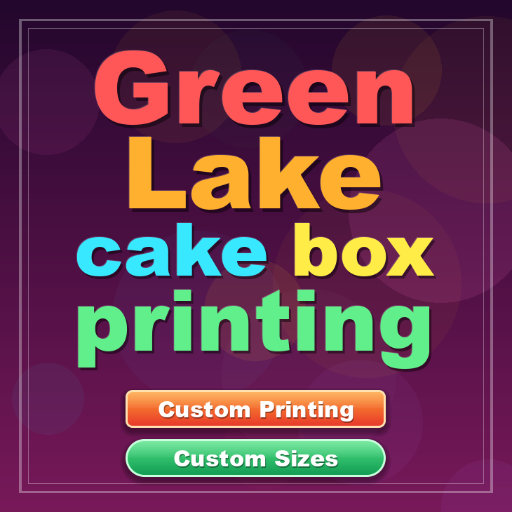 Green Lake cake box printing