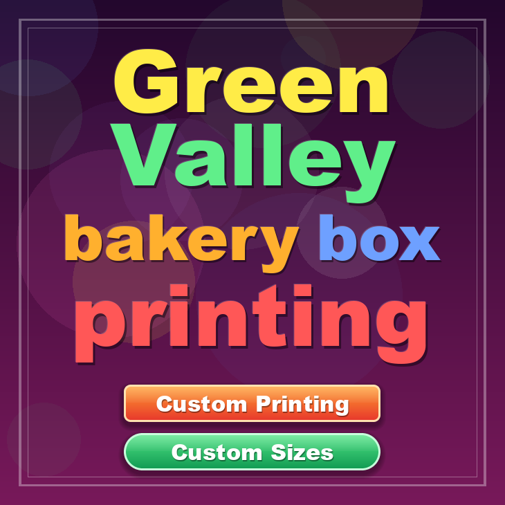 Green Valley bakery box printing