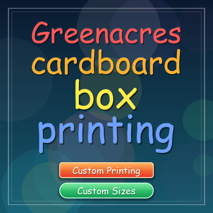 Greenacres cardboard box printing