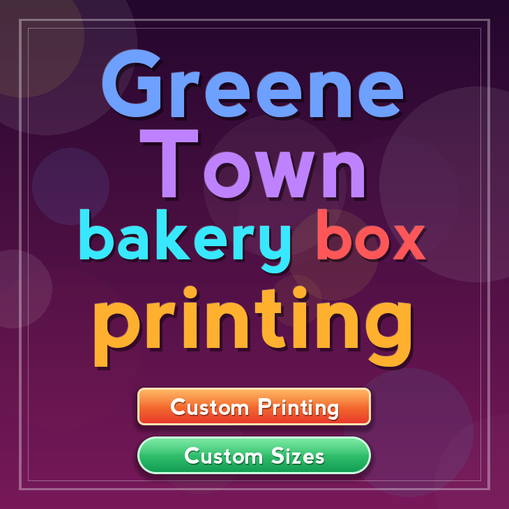 Greene Town bakery box printing