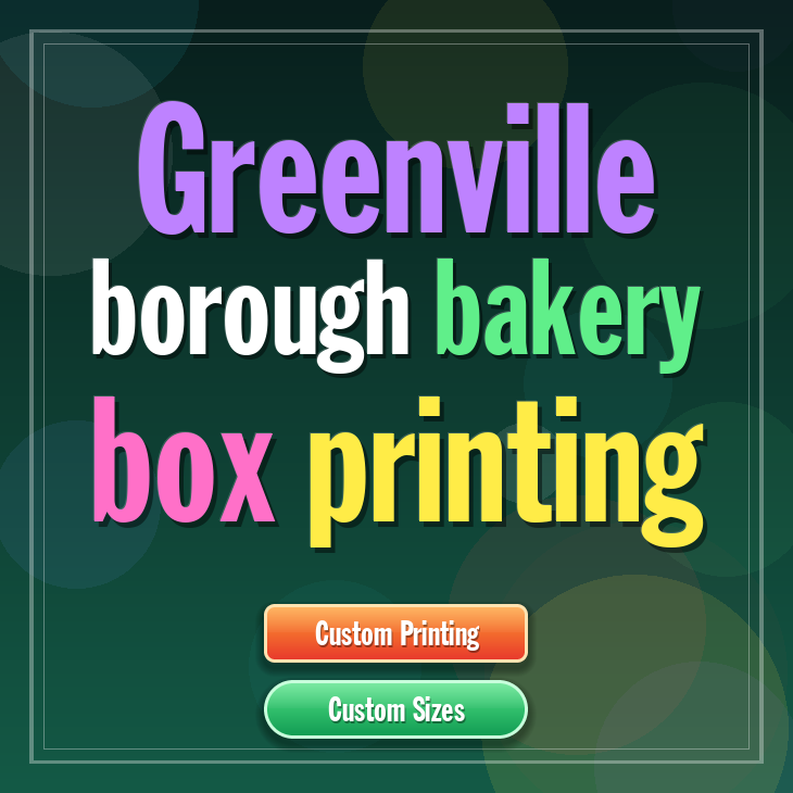 Greenville Borough bakery box printing