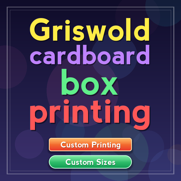 Griswold cardboard box printing