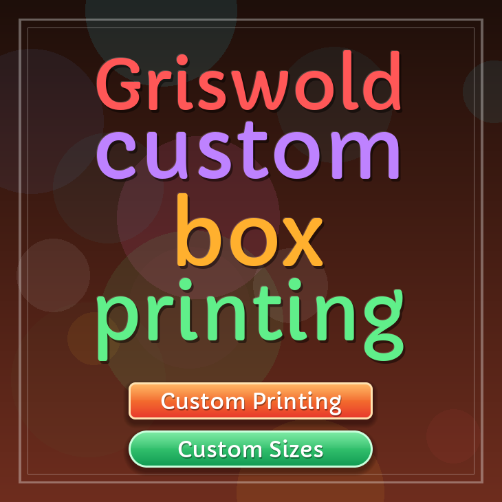 Griswold custom box printing