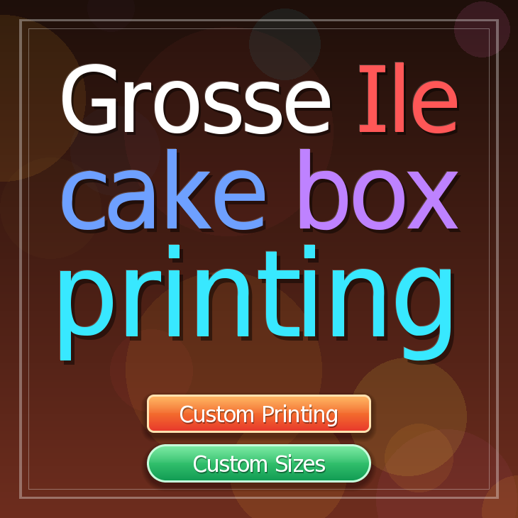 Grosse Ile cake box printing