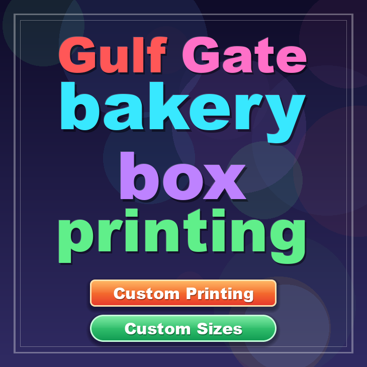 Gulf Gate bakery box printing