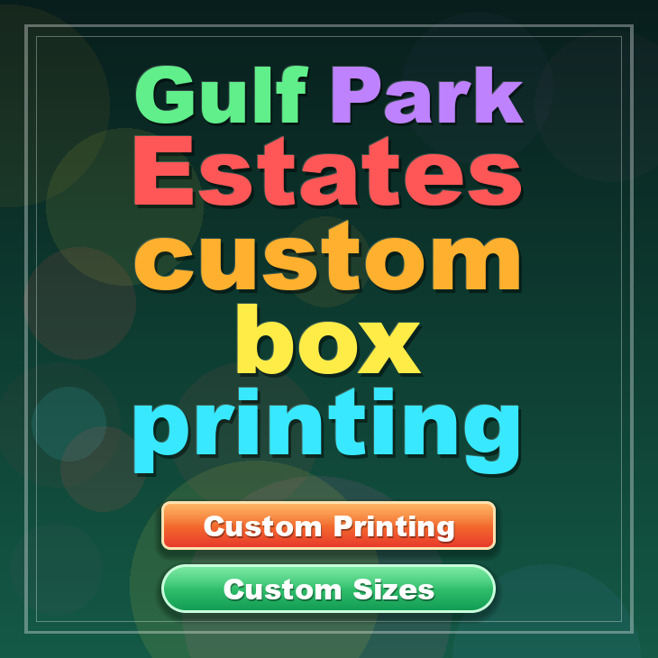 Gulf Park Estates custom box printing