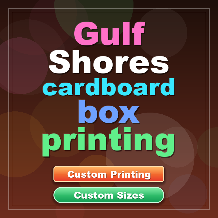 Gulf Shores cardboard box printing