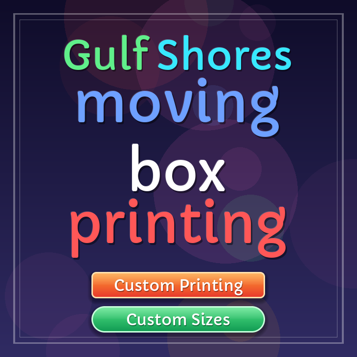 Gulf Shores moving box printing