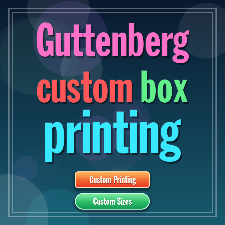 Guttenberg custom box printing