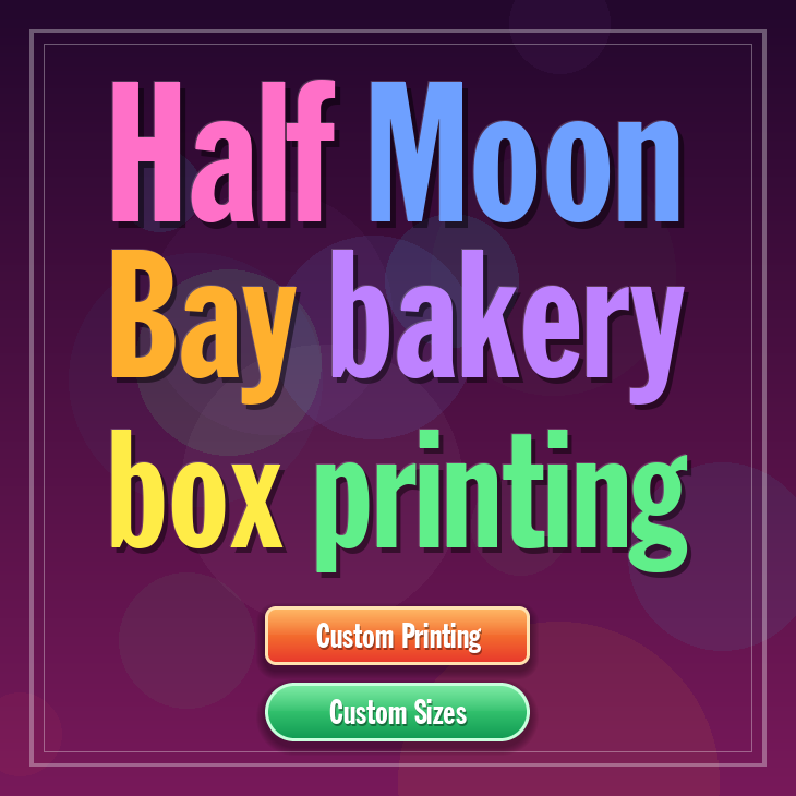 Half Moon Bay bakery box printing