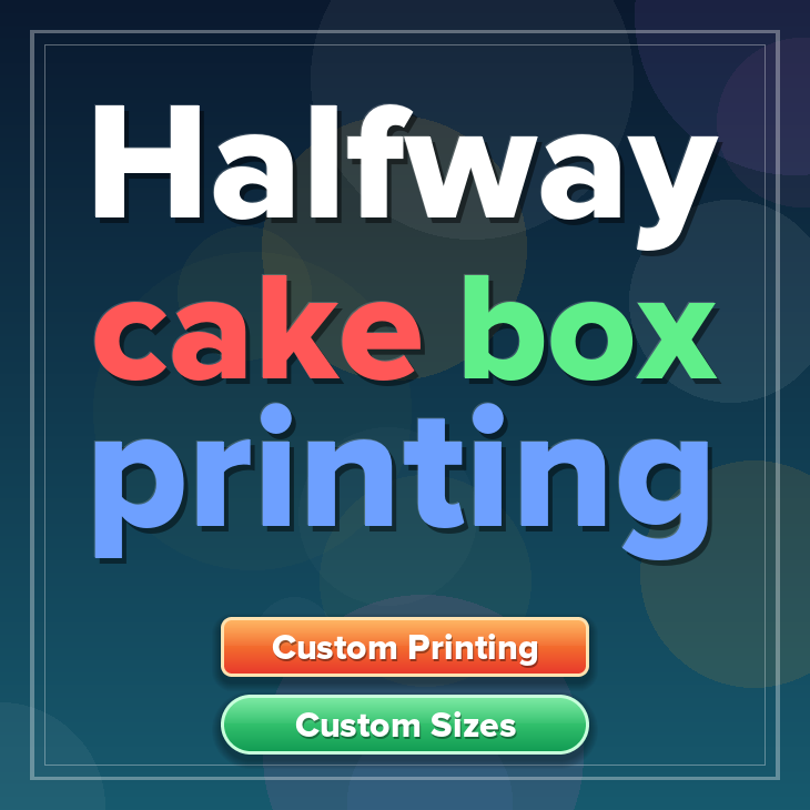Halfway cake box printing
