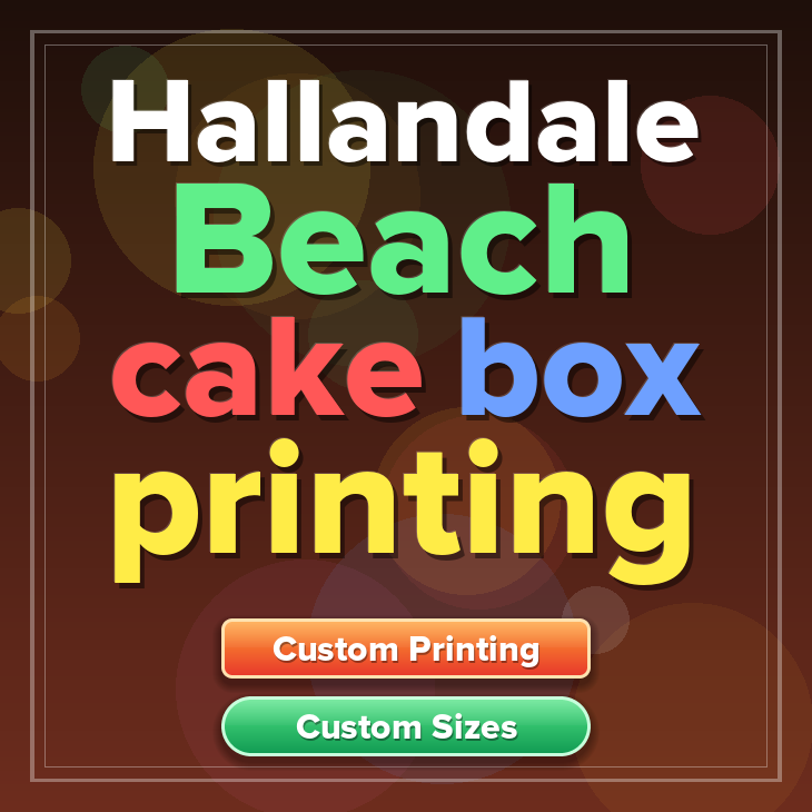 Hallandale Beach cake box printing