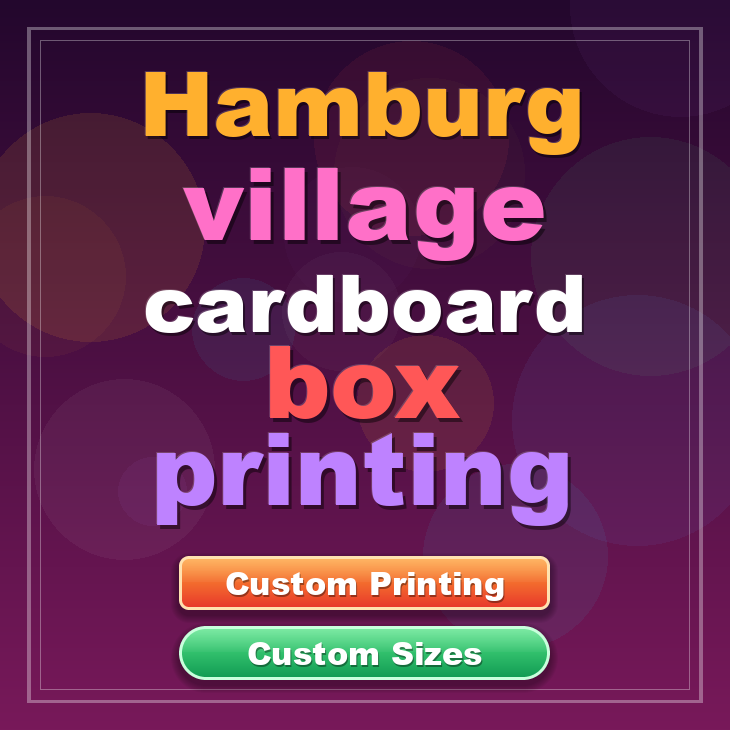 Hamburg village cardboard box printing