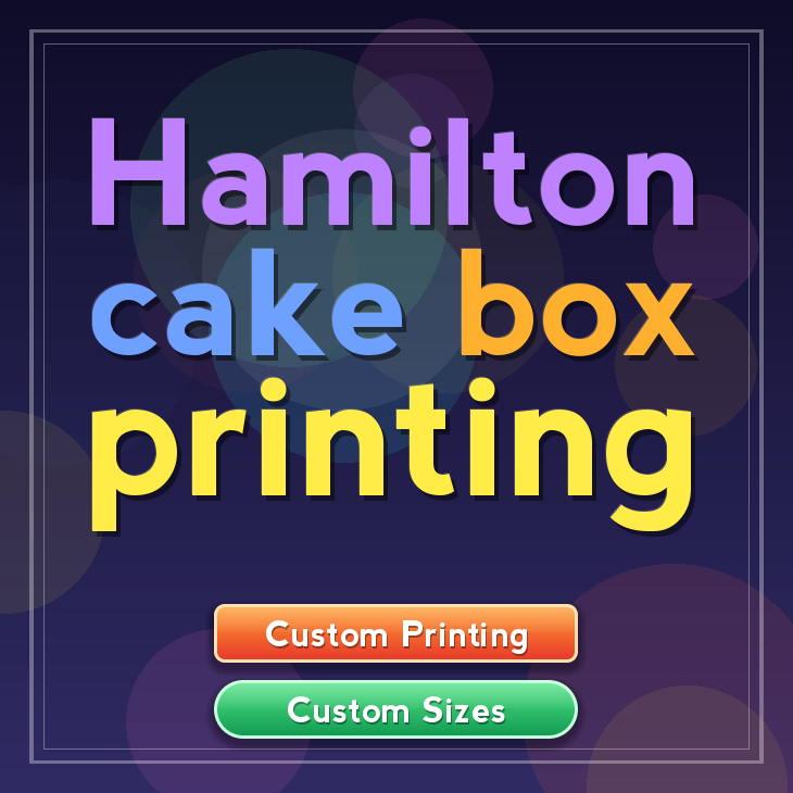 Hamilton cake box printing