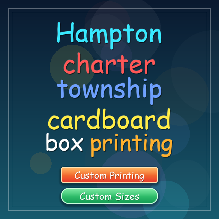 Hampton charter township cardboard box printing