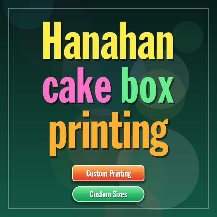Hanahan cake box printing