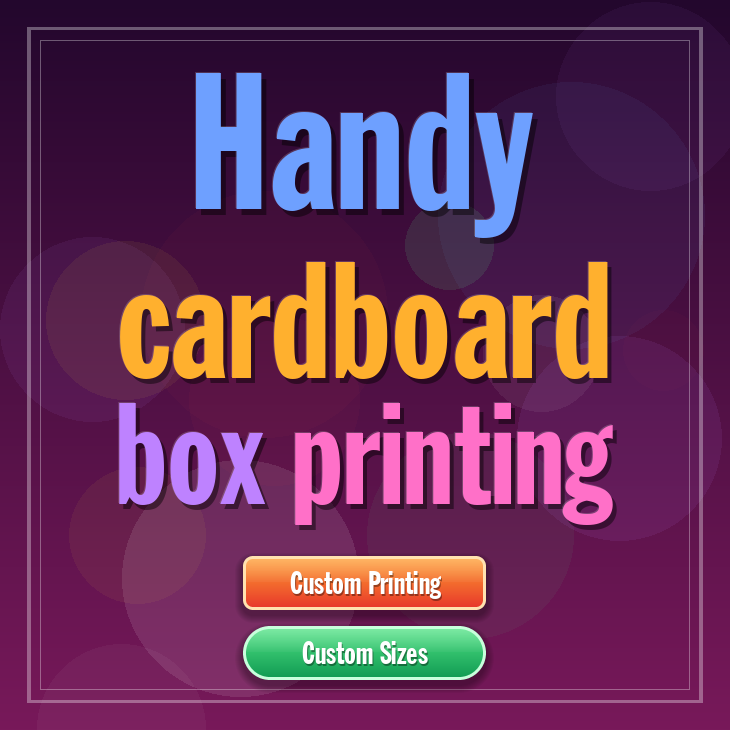Handy cardboard box printing