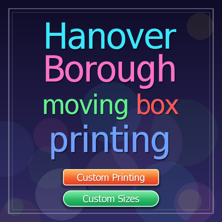 Hanover Borough moving box printing