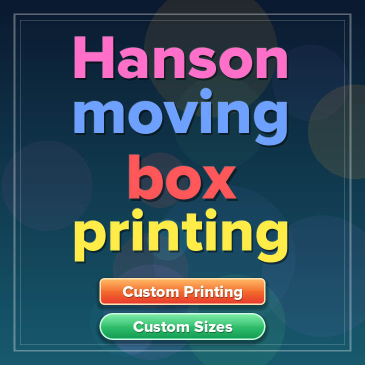 Hanson moving box printing