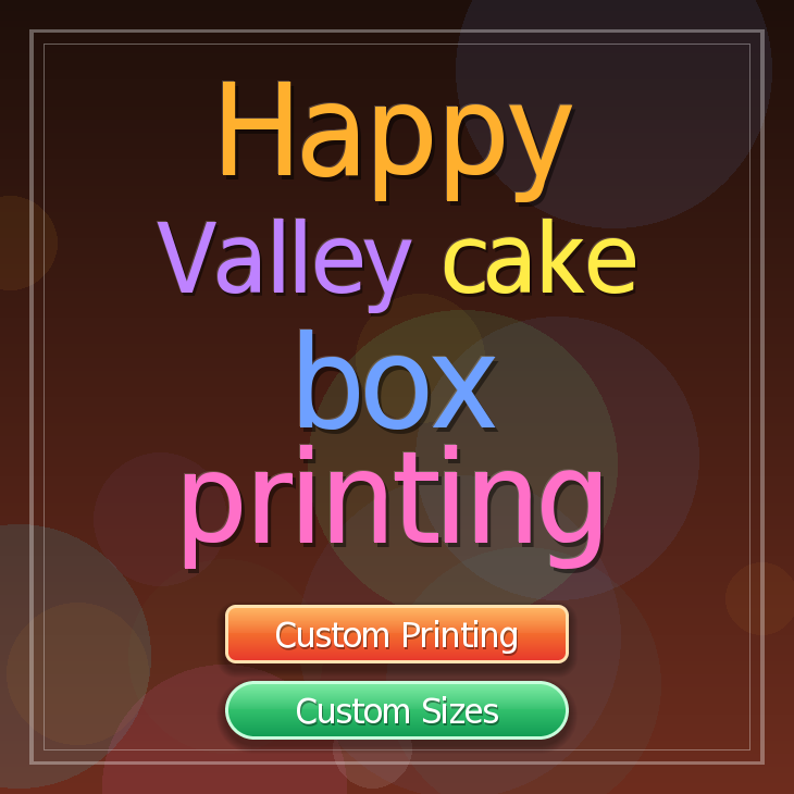 Happy Valley cake box printing