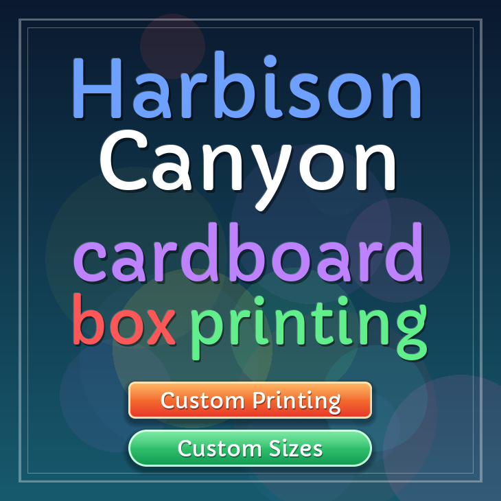 Harbison Canyon cardboard box printing
