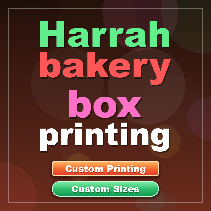 Harrah bakery box printing