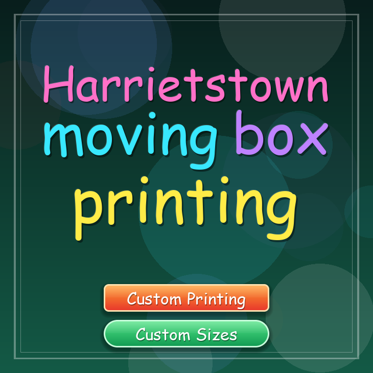 Harrietstown moving box printing