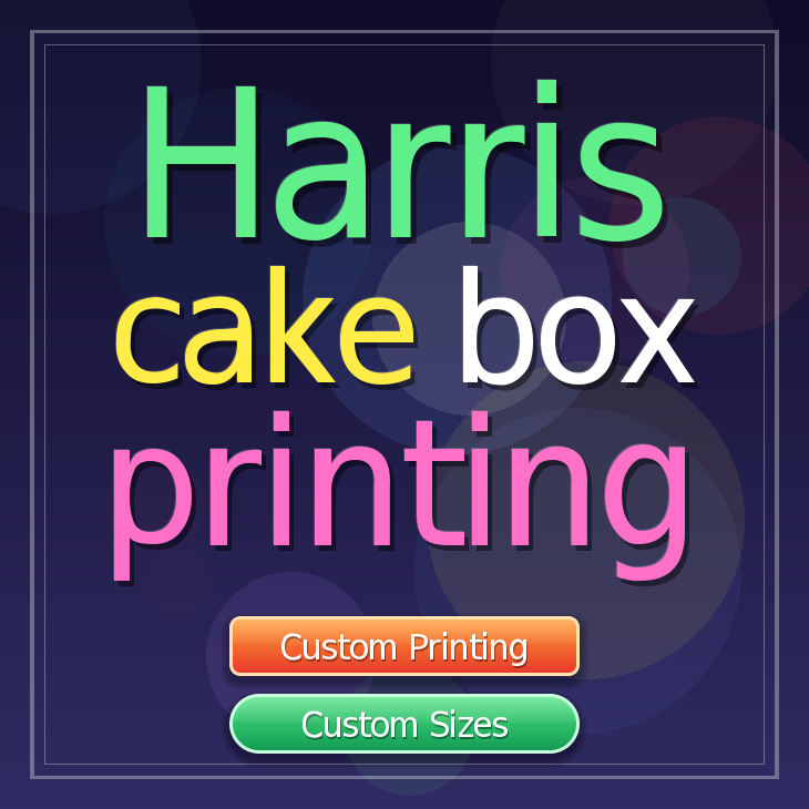 Harris cake box printing