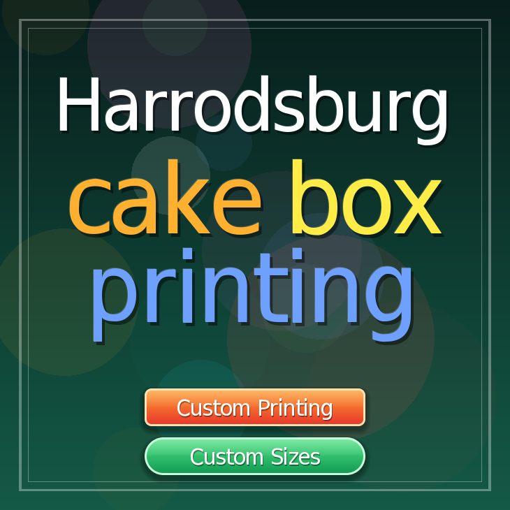Harrodsburg cake box printing
