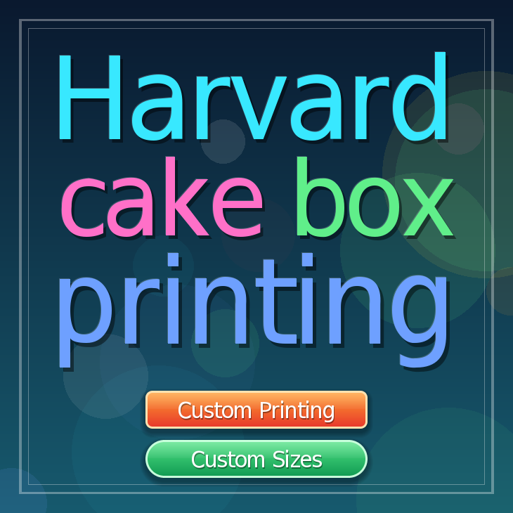 Harvard cake box printing