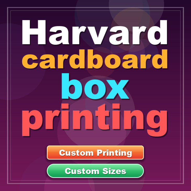 Harvard cardboard box printing