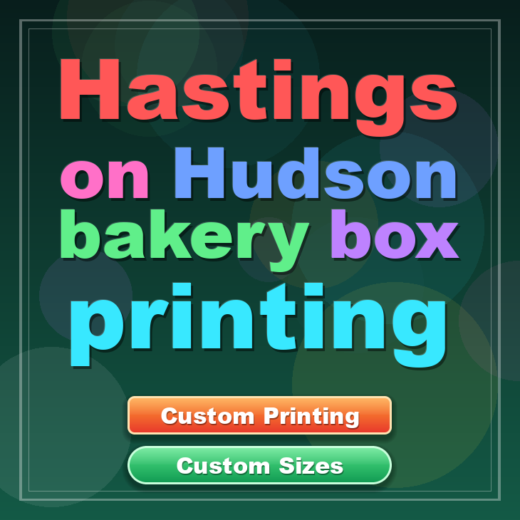 Hastings On Hudson bakery box printing