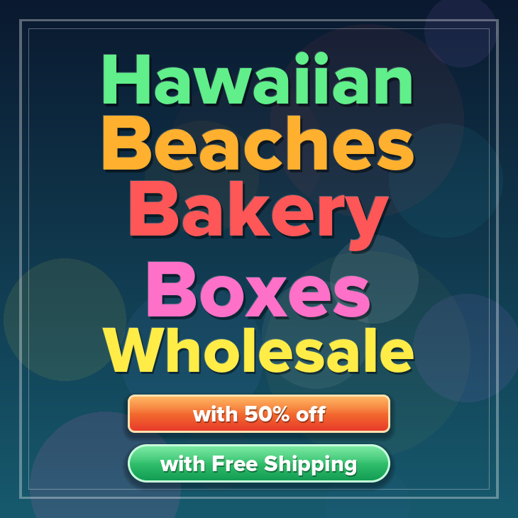 Hawaiian Beaches bakery boxes