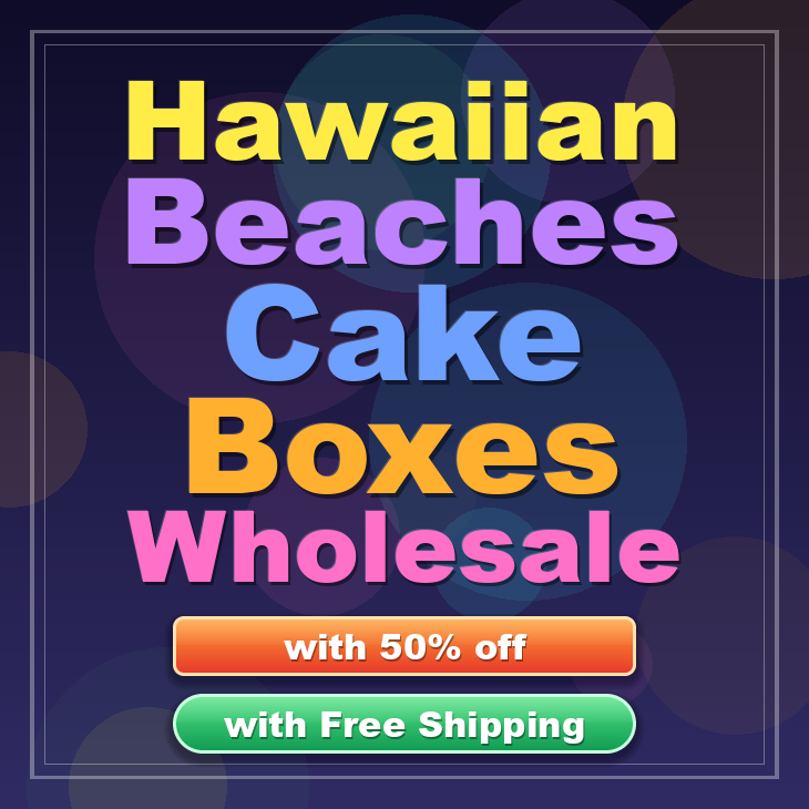 Hawaiian Beaches cake boxes