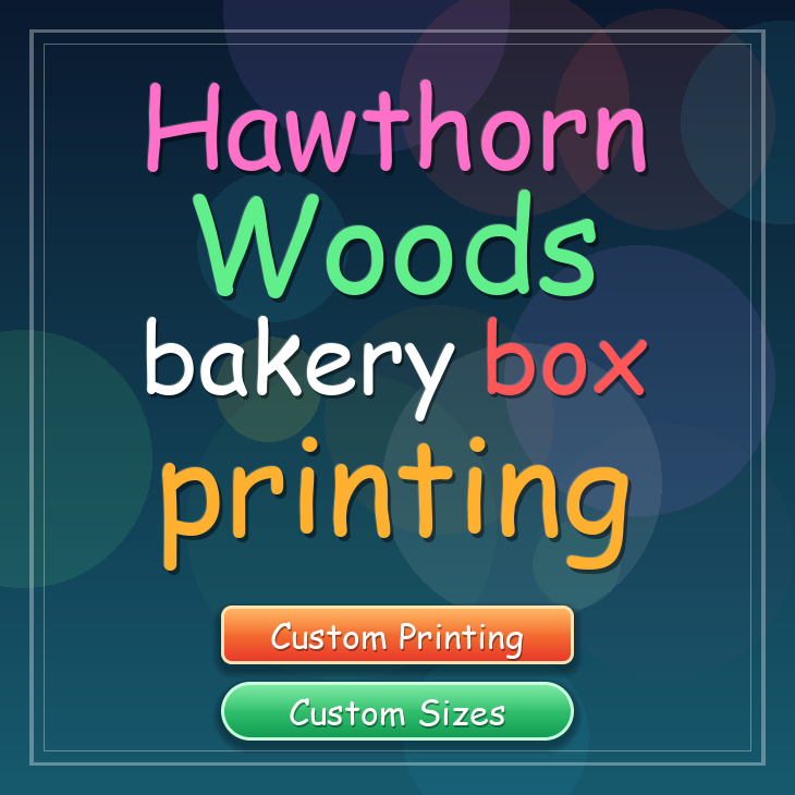 Hawthorn Woods bakery box printing