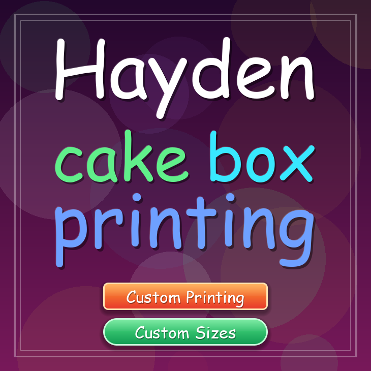 Hayden cake box printing