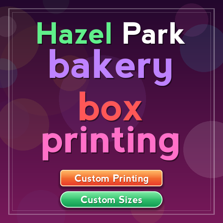 Hazel Park bakery box printing