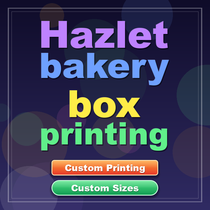 Hazlet bakery box printing
