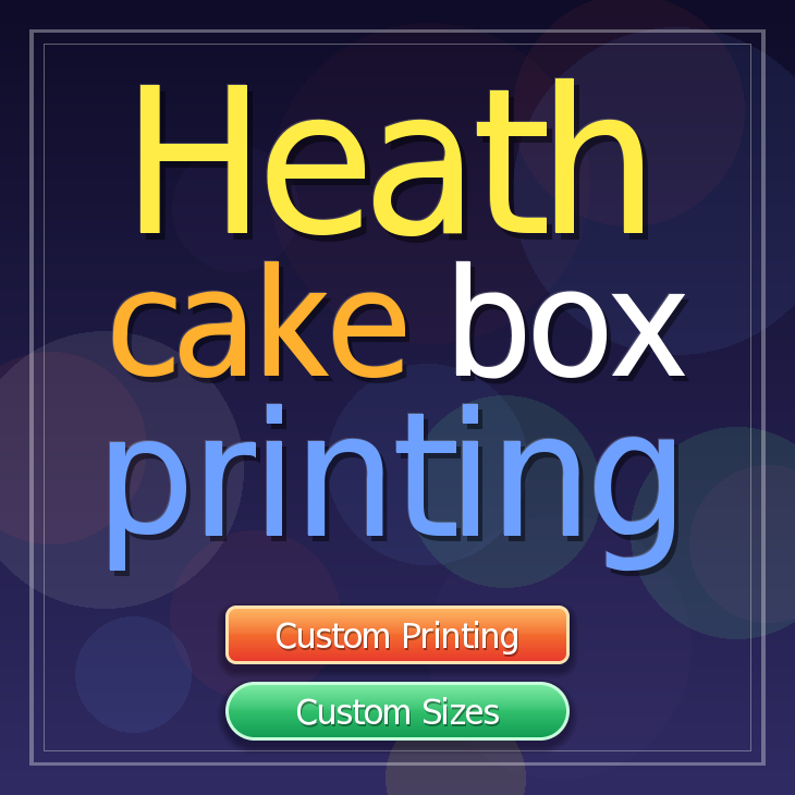 Heath cake box printing