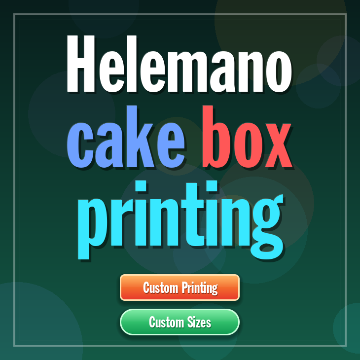 Helemano cake box printing