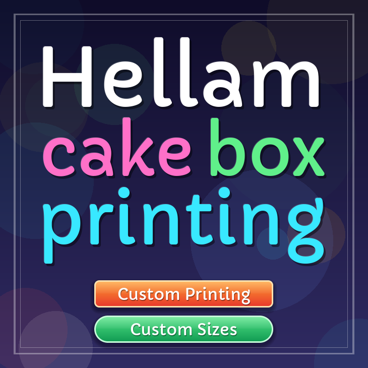 Hellam cake box printing