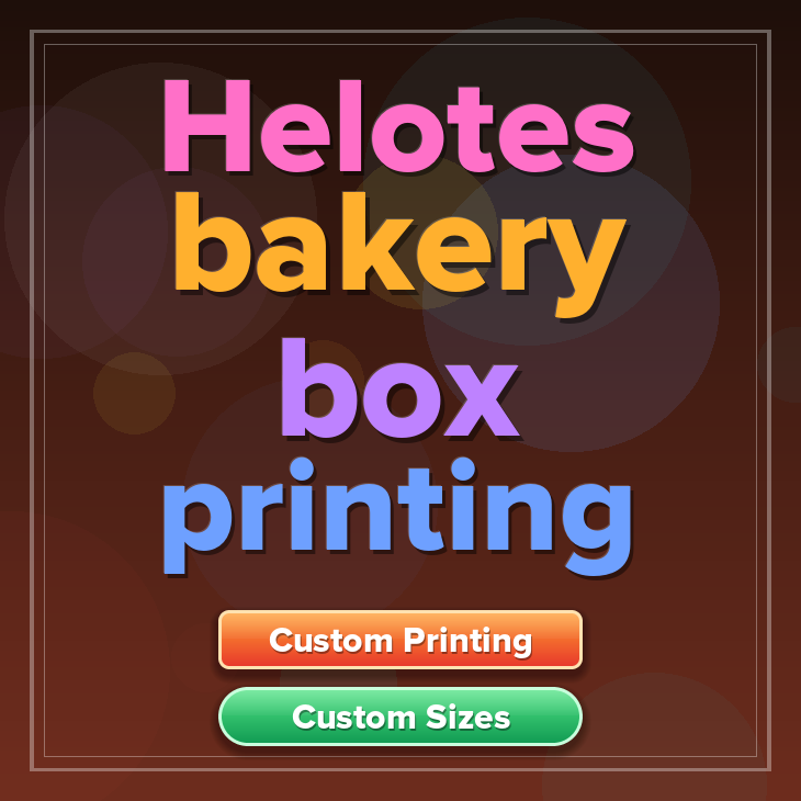 Helotes bakery box printing