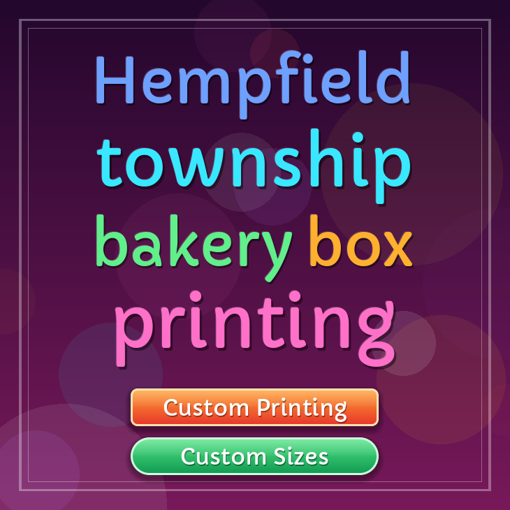 Hempfield Township bakery box printing