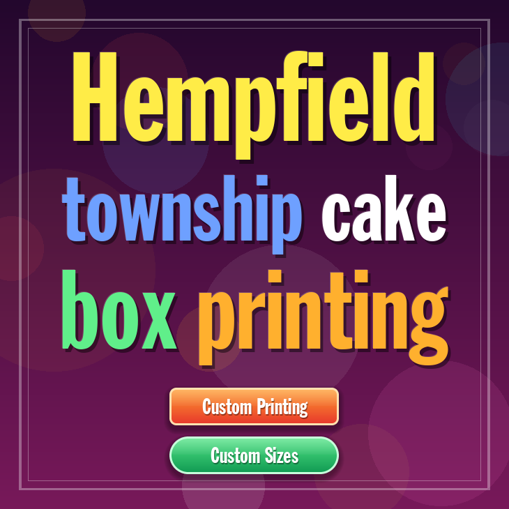 Hempfield Township cake box printing